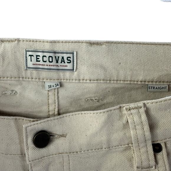 Tecovas Men's Straight Jeans in Cream - Picture 6 of 8